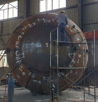 Vaso a pressione Testa del serbatoio emisferica ANSI Fine del piatto di 2100 mm di diametro